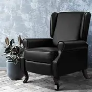 Artiss Recliner Chair Black Leather Lounge Sofa Armchair, Home Furniture Health Personal Care, Adjustable Backrest Footrest Electric Office Seat