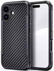 Tough On Iron Shield Phone Case with MagSafe for iPhone 16 Plus - Carbon Fiber