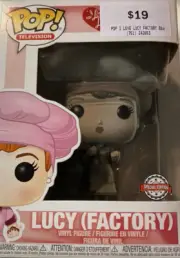 Funko I Love Lucy - Lucy in Factory Uniform Black & White Pop! Figure (No:656)