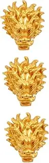 MERRYHAPY 3pcs Resin Dragon Head Fountain Large Outdoor Water Feature Garden Wall Fountain Water Outlet Villa Decor