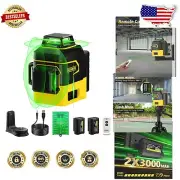 Professional 3x360° Laser Level - Rechargeable, 12 Lines for Construction Tasks