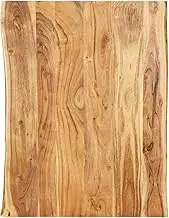Table Top Solid Acacia Wood 80x50-60x2.5 cm Furniture Home Decor Dining