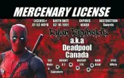 Deadpool ID Card - Plastic Collectors Card Marvel Comics prop costume cosplay