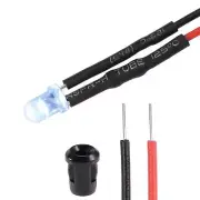 20Set DC12V 3mm Pre Wired LED w Holder White Light Clear Lens 6mm Panel Mount