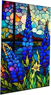 STOBAZA Stained Glass Window Film Removable Privacy Cling for Bathroom Home Static Cling Decoration Easy to Cut Apply Material for Bedrooms Living