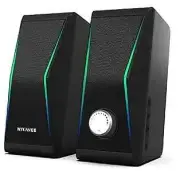 Computer Speakers, Bluetooth 5.0 Hi-Fi Stereo PC Speakers, 4 Dynamic AC powered