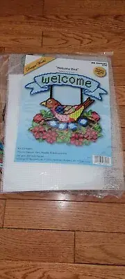 Design Works Welcome Bird Wall Hanging Plastic Canvas Kit