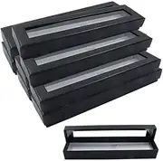 8 Pcs Empty Pen Gift Box Pen Case with Clear Lid,Cardboard Pen Cases for Presentations, Black Cardboard Ballpoint Fountain Pen Box Pen Presentation Display Case,Black Jewelry Ballpoint Pen Gift Box
