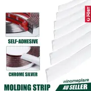 6mm-50mm Chrome Moulding Trim Bumper Vent Window Edge Protector Home Decor Strip