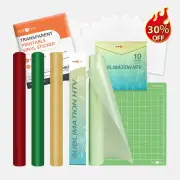 Sublimation HTV + 3Rolls 5ft HTV + 15pcs Printable Viny Bundle