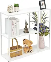 HDANI Console Table, Narrow Entryway Table, 3 Tier Metal Hallway Table, 9.8''Dx31.5''Wx29.7''H(White)