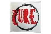 The Cure Woven Circle Logo Iron On Patch (White/Red/Black) (One Size)