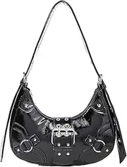 [Verdusa] Women's Studded PU Leather Clutch Shoulder Tote Handbag Adjustable Strap Boho Bags