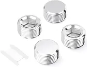 GASHER 4Pcs 3/4NPT Aluminium Pipe Plug Fitting Internal Hex Thread Socket Pipe Plug