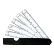 Fan-Style Scale Ruler with 5 Flexible Ruler for Engineering Architects