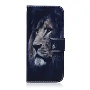 Lion Pattern Coloured Drawing Horizontal Flip Leather Case for Sony Xperia 10 Plus, with Holder & Card Slots & Wallet