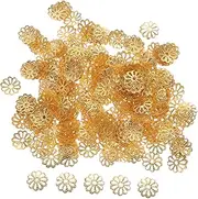 NUOBESTY 1000pcs Iron Beaded Spacers Jewelry Making Caps DIY Bead End Caps for Bracelet Necklace