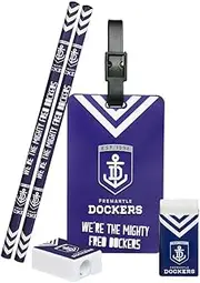 Fremantle Dockers AFL Footy Stationery & Bag Tag Set