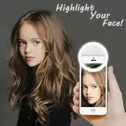 LST Selfie Ring Lighting Rechargeable 38 LED Dimmable Clip Light Portable...