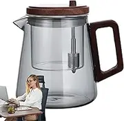 Clear Tea Pot - Steeping Time Helping Kettle with Infuser Borosilicate Glass | Quick Removal of Tea Cleear Tea Pot Maker for Loosse Leaf | Teapot Blooming and Loose Leaaf Tea Makeer Protect Hands Dur