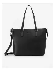 [Madison Accessories] Inga Large Zip Top Tote Bag with Laptop Pocket in Black