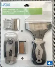 Paint Scraper Kit Razor Blade Knife Wallpaper Flooring Decal Removal Tool Set