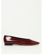 Bottega Veneta Almond Flats Pointed Toe Women Burgundy Ballet Flats