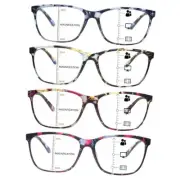 Multifocus Progressive Reading Glasses for Women/Men - 4 Pack Bifocal