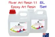 River Art Resin Rapid Set 1:1 Epoxy Resin Adhesive VOC Free 8L Set