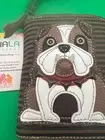 Chala Bulldog Dog Brown Zippered Wallet Vegan Leather Peta Approved NEW NG2