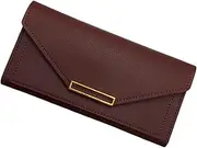 [GLSTOY] Leather Wallet for Women Long Retro Handbag Pu Wallet Handbag Large Capacity Multifunctional Travel Accessory