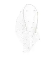 Violette pearl-embellished veil headband One size cream