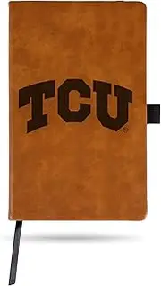 Rico Industries NCAA TCU Horned Frogs Brown Laser Engraved Small Notepad Jounral/Notepad 8.25" x 5.25"- Office Accessory