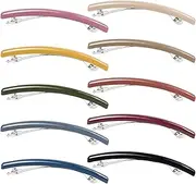 10 PCS Barrettes for Fine Hair, French Barrette Hair Clips for thick hair 3 Inch Small Hair Barrettes for Women Flat Against Head (colorful)