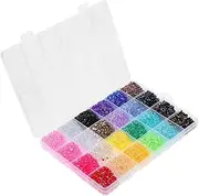 24000pcs Nail Gems Kit with 24 Colors Flatback Rhinestones,Perfect for Nail Art, Charms, and Christmas Decor