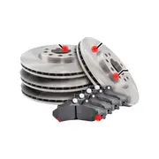 Front + Rear Protex Disc Brake Rotors Brake Pads for Kia Sportage SL FWD 3/11-15