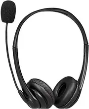 OY136 3.5mm Computer Headset with Microphone Noise Cancelling Head-Mounted Headphone Wired Call Center Headsets for Busin Call Center Black