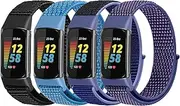 Relting Compatible with Fitbit Charge 5 Bands for Women Men,Soft Breathable Velcro Nylon Loop Sport Strap Replacement Wristbands for Fitbit Charge 5