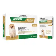 Neomax Allwormer Tablets for Small Dogs and Puppies 0-5 Kg 50 Tablets