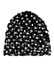 Saint Laurent Embellished Open Knit Hat