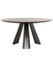 Pasargad Home Novara Design Dark Brown Round Dining Table