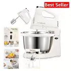 Versatile 3-Quart Electric Mixer with Dough Hooks & Beaters for Home Baking