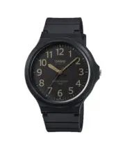 Casio MW240-1B2 Unisex Classic Analog Black & Gold Resin Watch