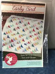 FAT QUAKER SHOP QUILTS EARLY BIRD PATTERN CRIB-LAP-TWIN-QUEEN