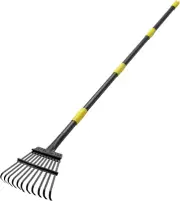 Rake for Leaves,Heavy Duty Garden Small Leaf Rake for Lawns,150Cm Long 21Cm Wide