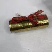 Scottish Plaid Set Of 4 Christmas Tree SOLID BRASS NAPKIN RINGS NEW Vintage