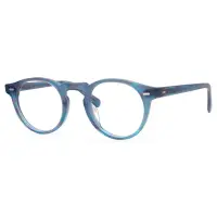 在飛比找蝦皮商城精選優惠-復古圓形眼鏡框架中性眼鏡板材鏡架條紋彩色拼接光學眼鏡OV51