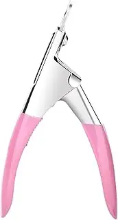 Nail Tip Clipper, Pedicure Manicure Tools, Stainless Steel Cutter for Artificial Acrylic Fake Tips, Type U Manicure Pedicure Tool for Women Girls Salon Home