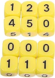 WHAMVOX Entertainment Dice Props 16mm Number Dices Set of Dices for Games Family Gatherings