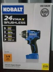 Kobalt Brushless 24-volt Max Variable Speed Brushless 3/8-in Drive Impact NEW